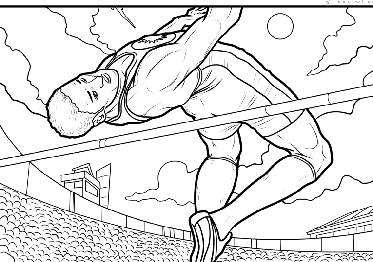 Track field coloring pages