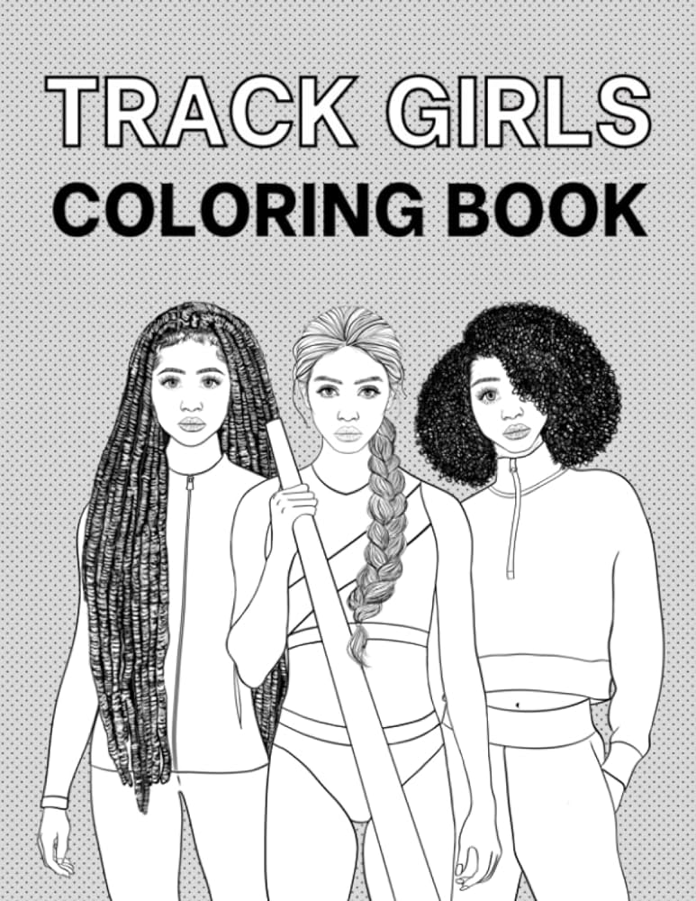 Track girls coloring book track field thinking active books