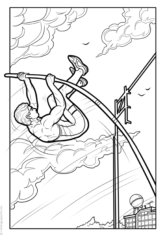 Track field coloring pages