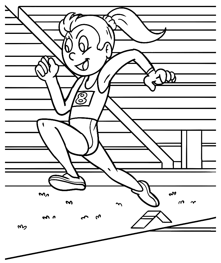 Athletics coloring pages printable for free download