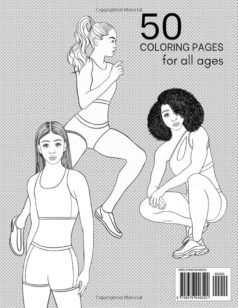 Track girls coloring book track field by thinking active