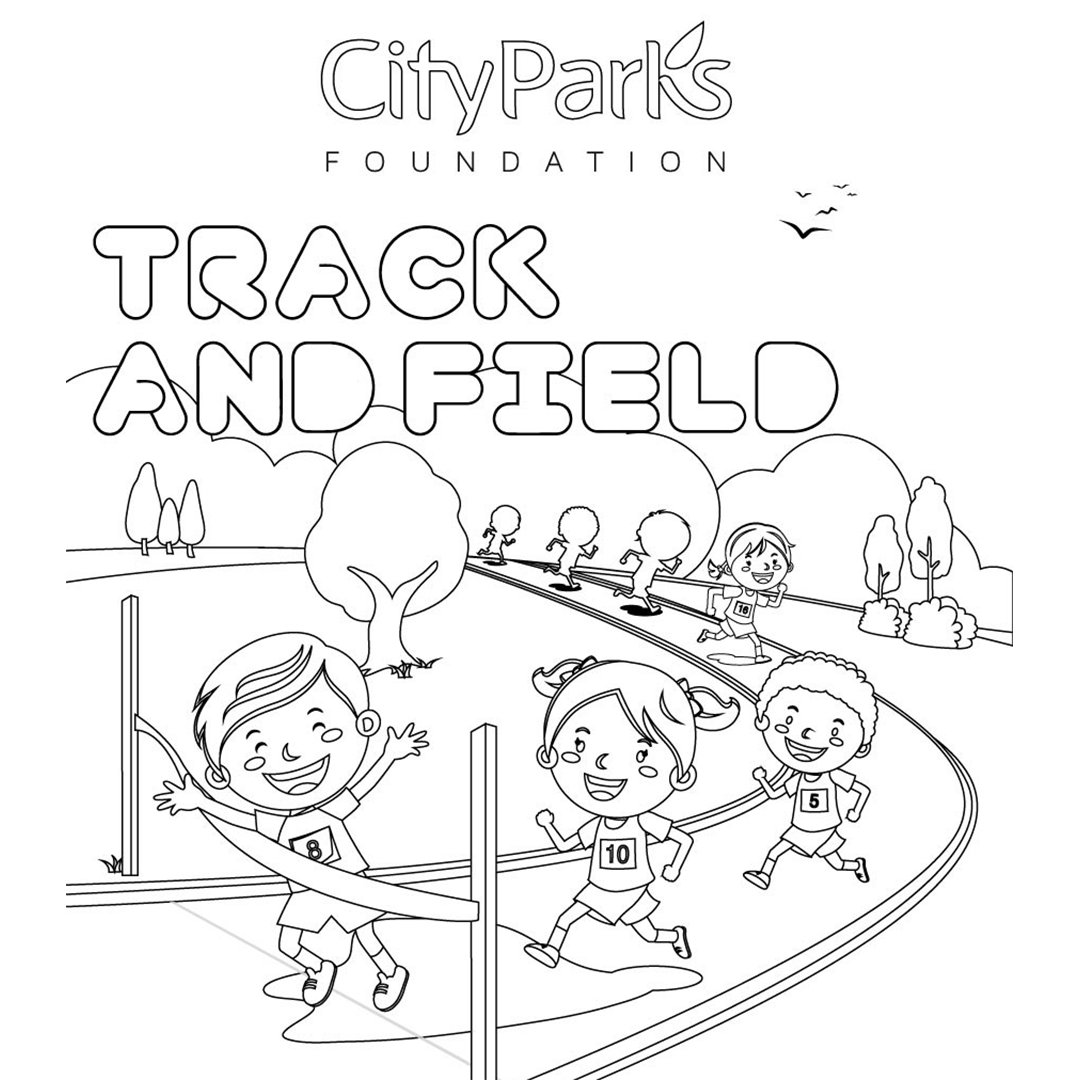 City parks foundation on x do you miss the thrill of running around a track racing with friends check out our new coloring pages on our cpfanywhere webpage time yourself or take