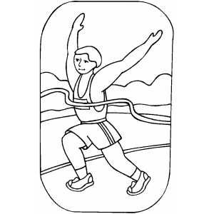 Runner winner coloring page