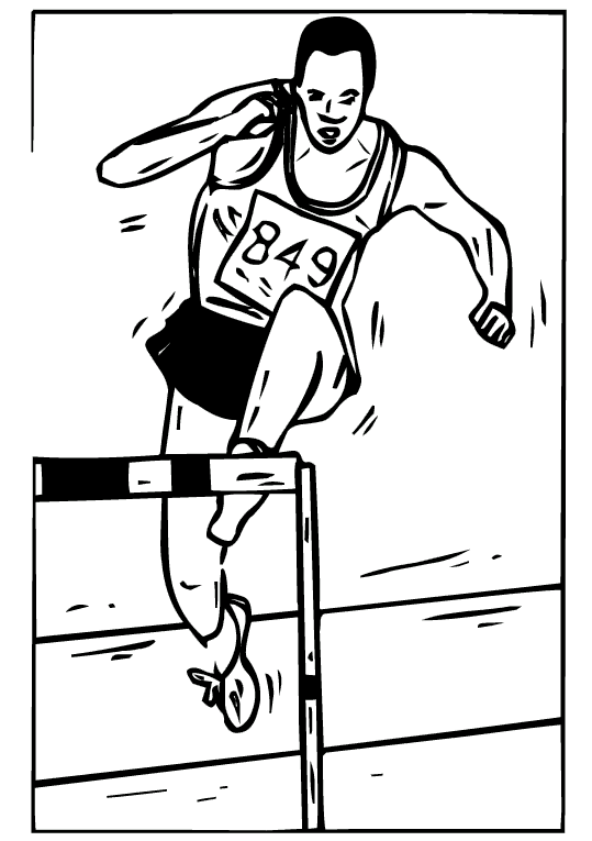 Track field coloring pages