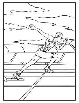 Athletes coloring book png transparent images free download vector files