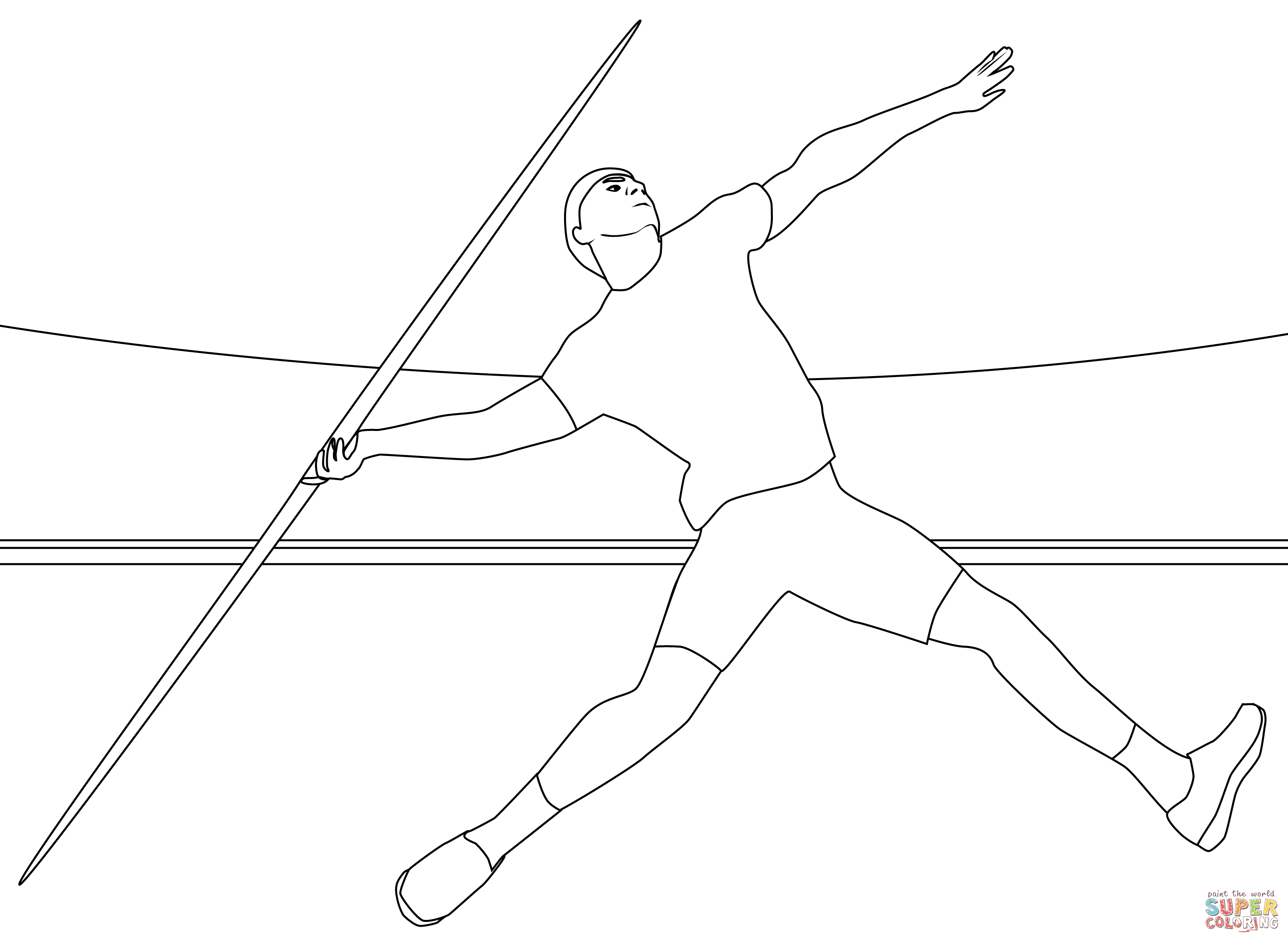 Track and field coloring page free printable coloring pages