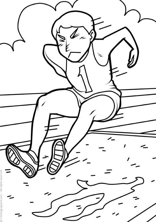 Track field coloring pages