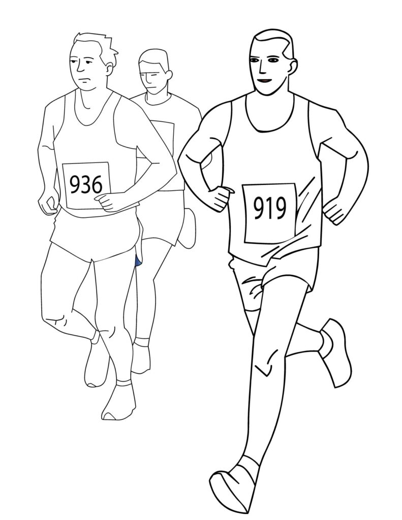 Track and field coloring pages