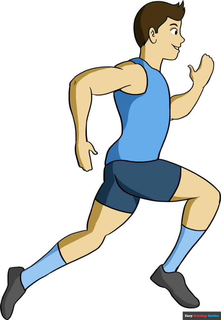 How to draw a person running