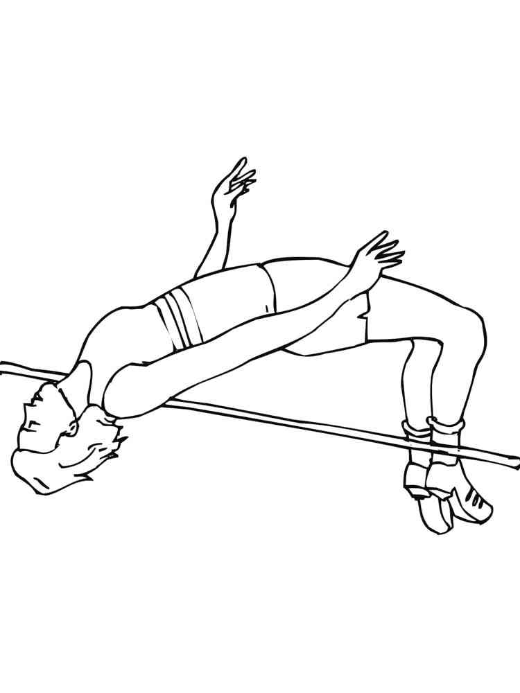 Track and field coloring pages