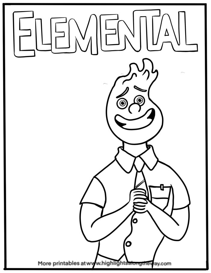 Elemental coloring pages and activity sheets