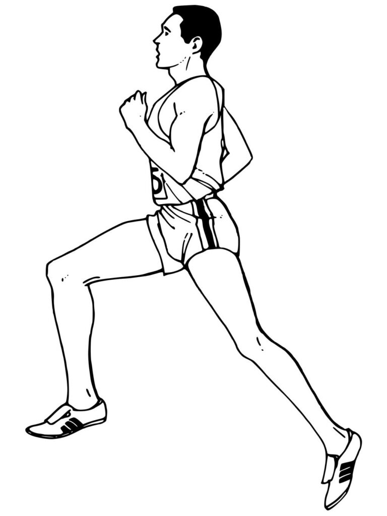 Track and field coloring pages