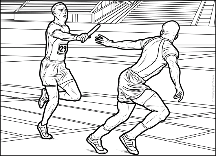 Track field coloring pages