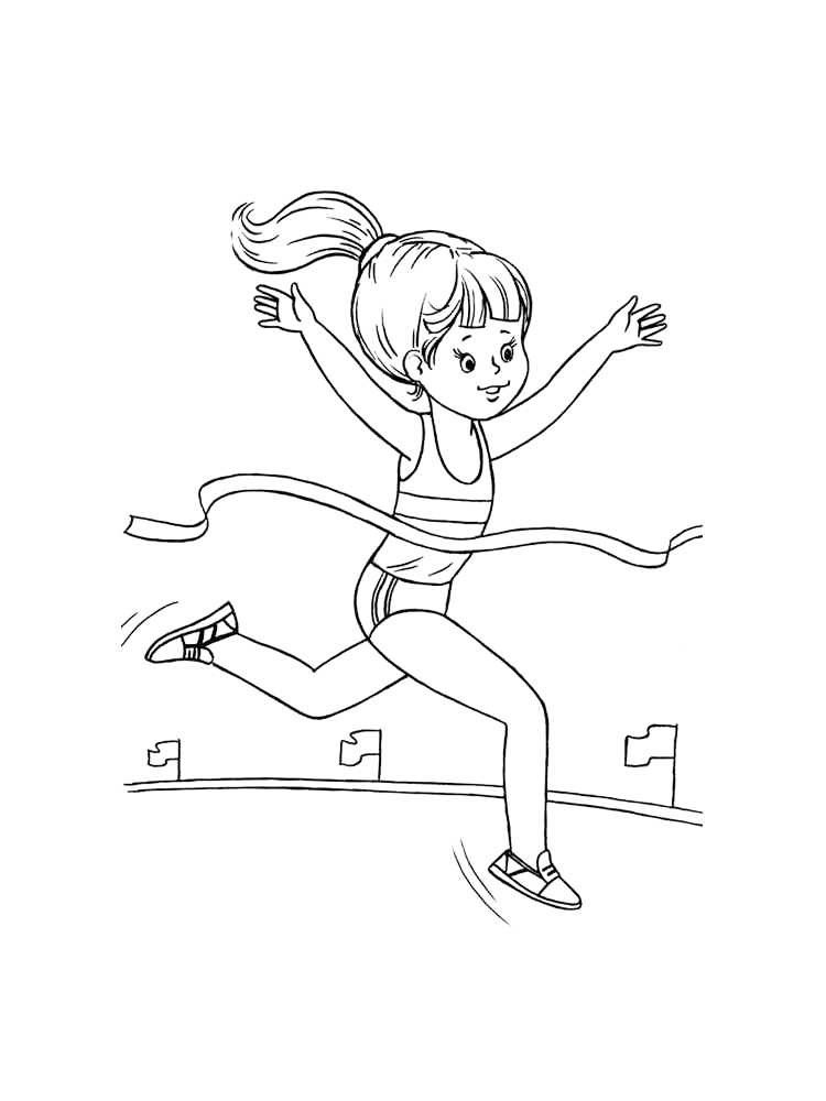 Track and field coloring pages