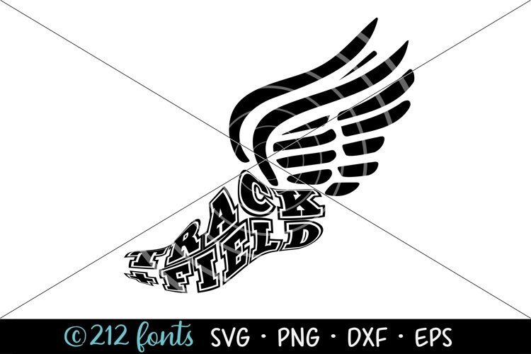 Track field shoe graphic art cut file dxf png jpg svg eps