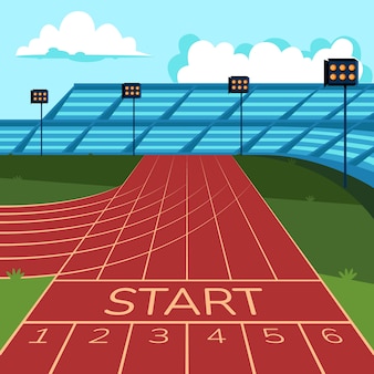 Track field vectors illustrations for free download