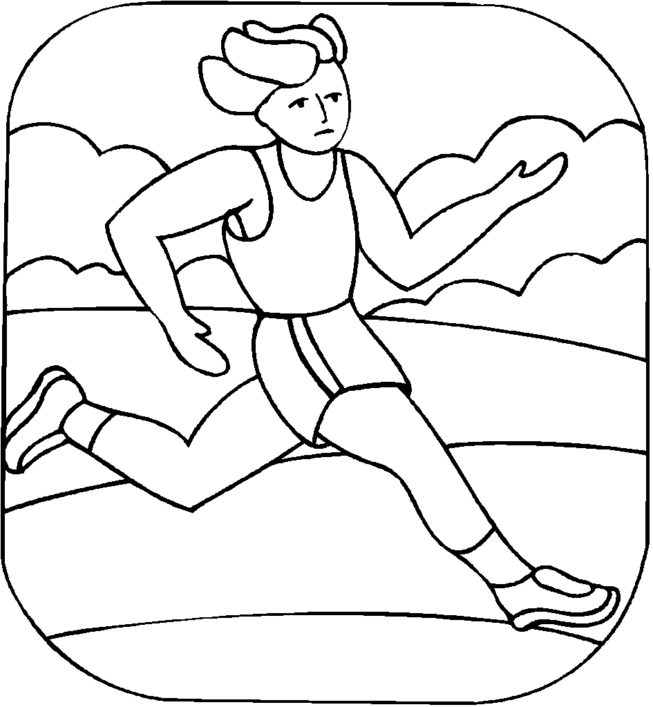 Track and field coloring pages