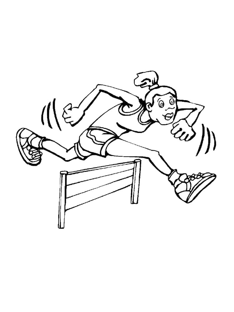 Track and field coloring pages