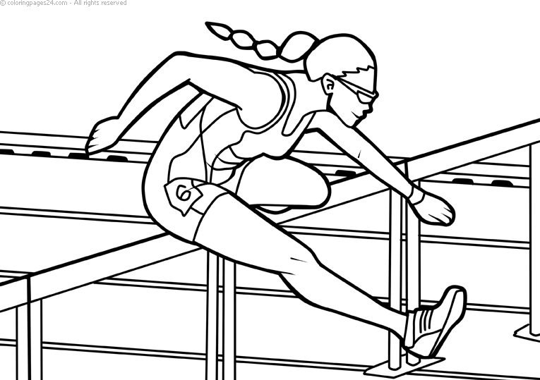 Track field coloring pages