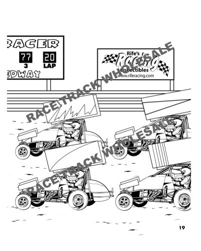 Sprint car lil racer coloring book â race track wholesale