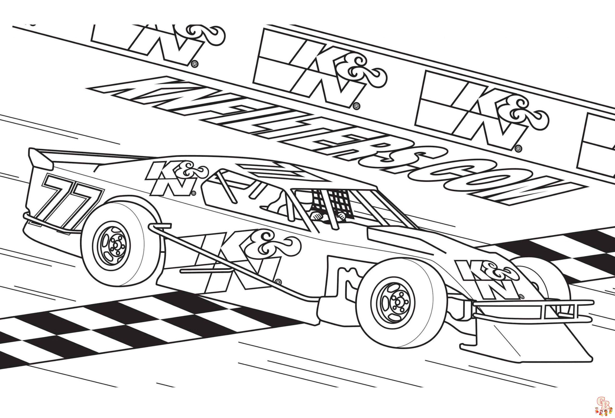 Race car coloring pages