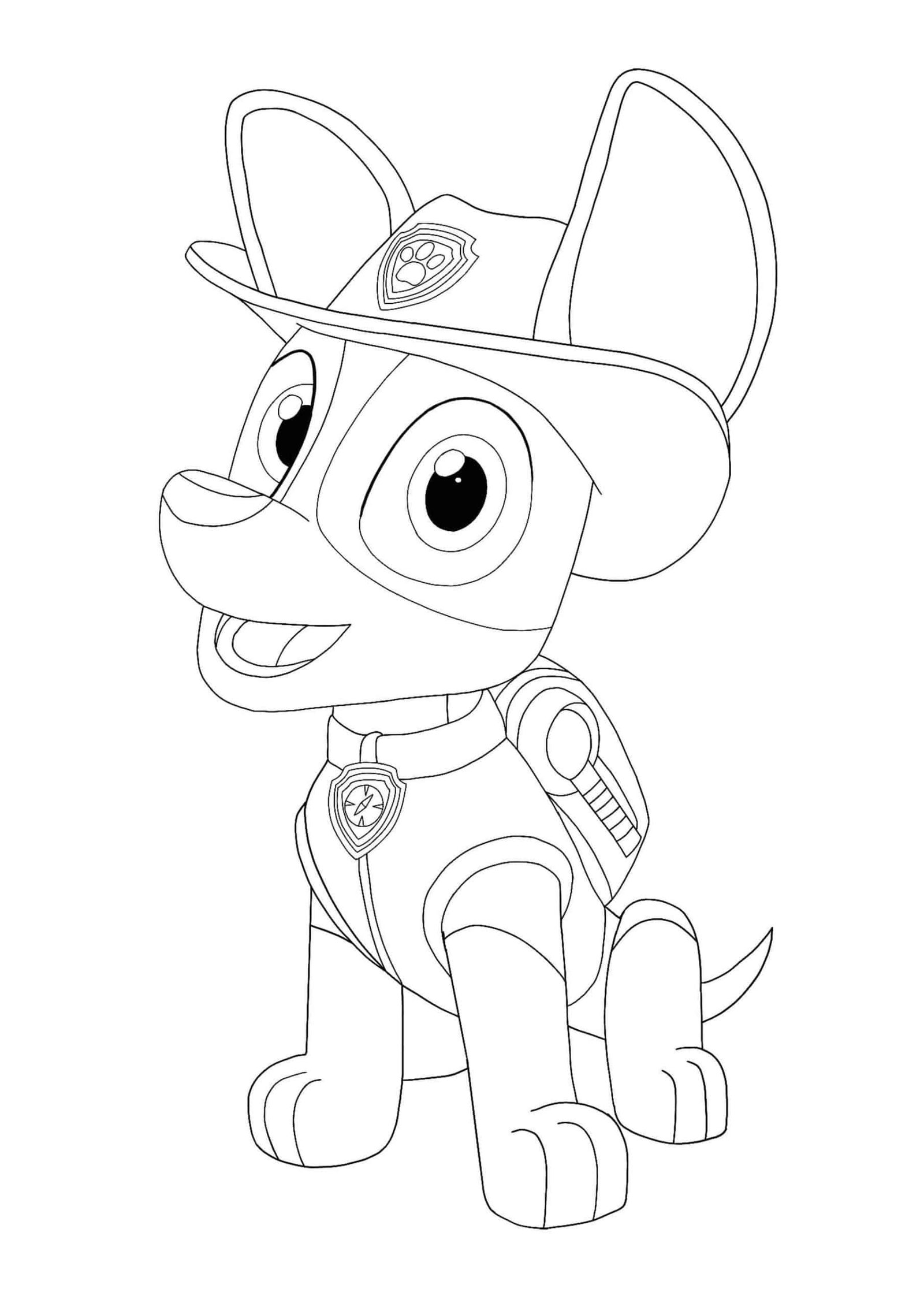 Paw patrol tracker coloring pages