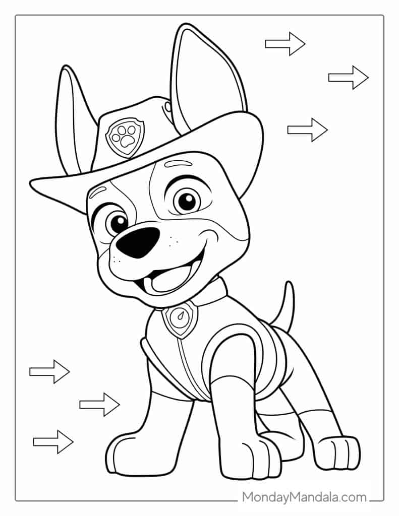 Paw patrol coloring pages free pdf printables