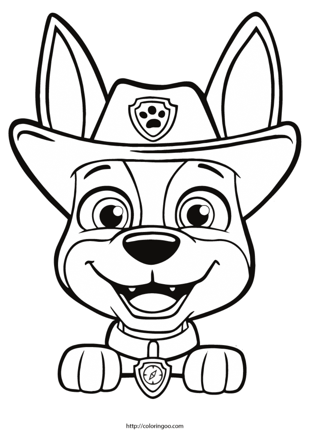 Tracker paw patrol coloring pages