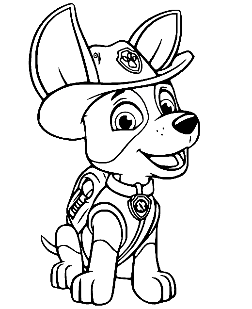 Tracker paw patrol coloring pages printable for free download