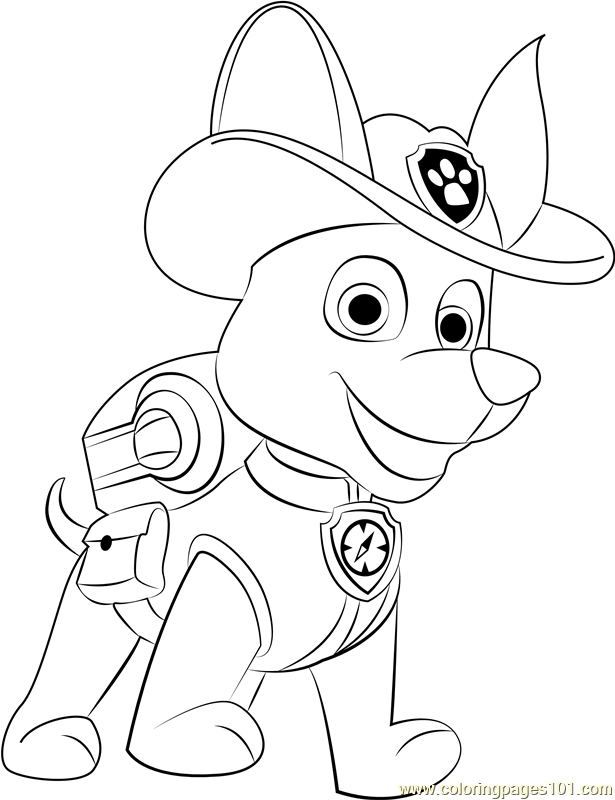 Tracker coloring page for kids