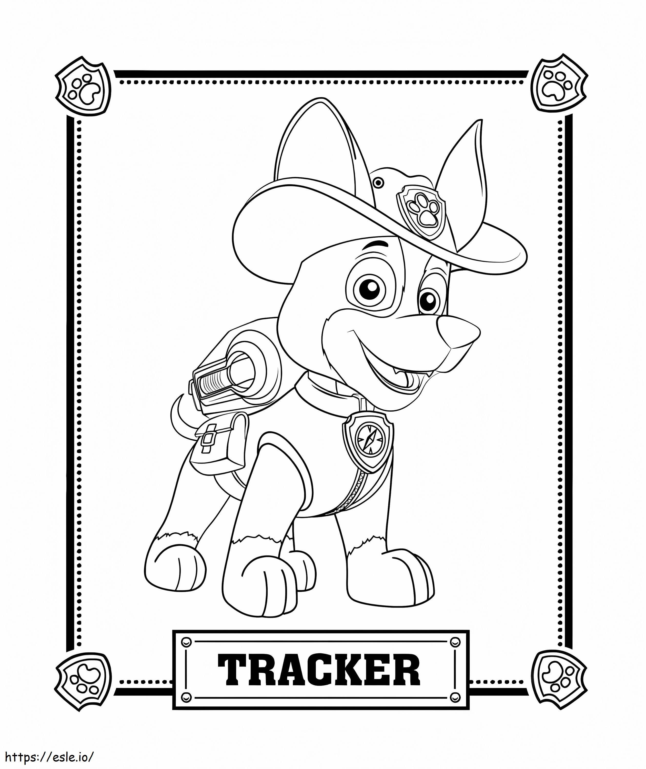 Paw patrol tracker coloring page