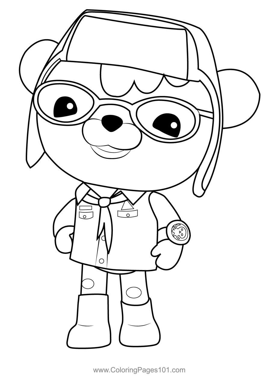 Tracker octonauts coloring page for kids