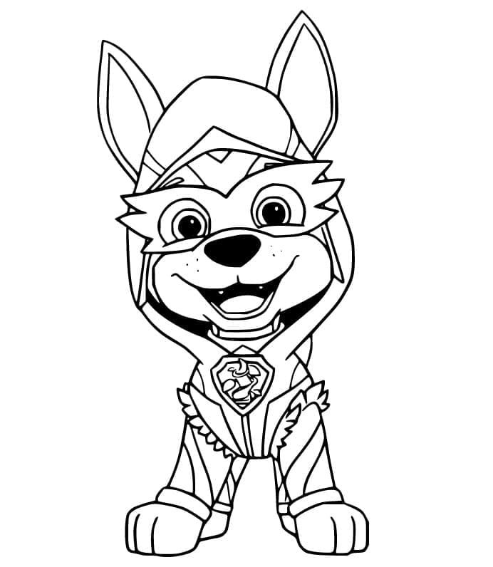 Super tracker paw patrol coloring page