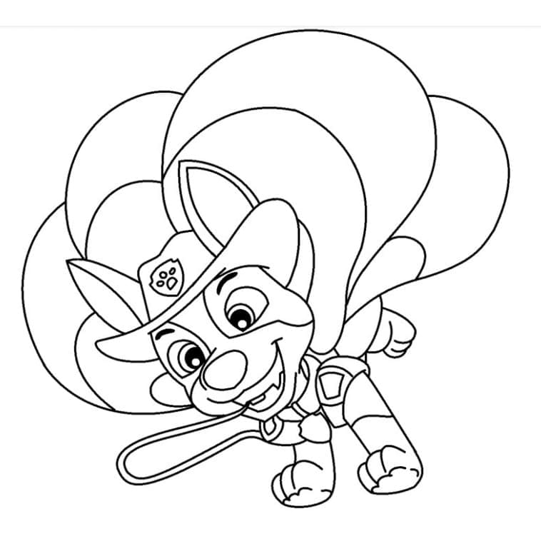 Printable tracker paw patrol coloring page