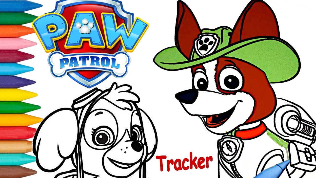 Paw patrol the ovie tracker coloring page