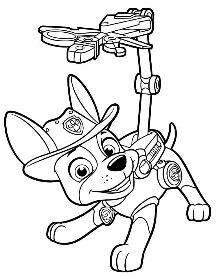 Tracker with gear coloring page