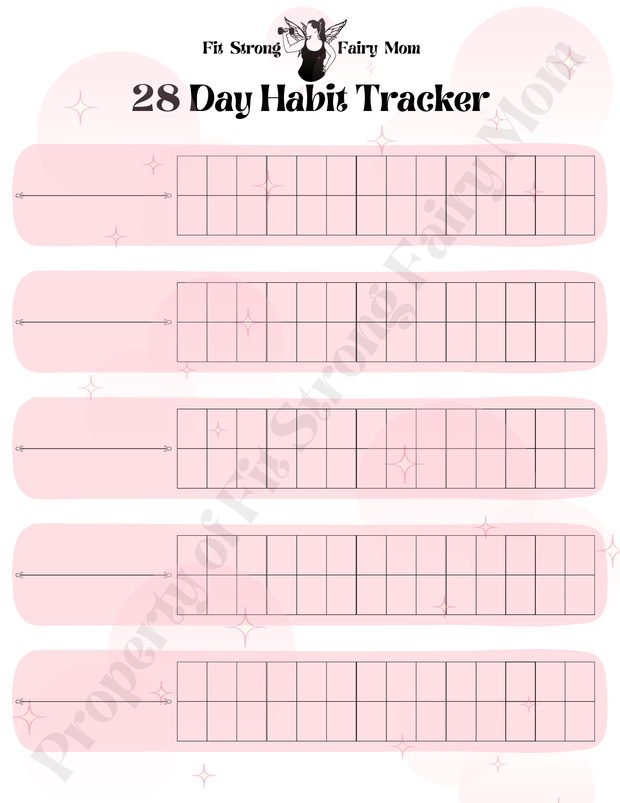 Habit tracker coloring pages full