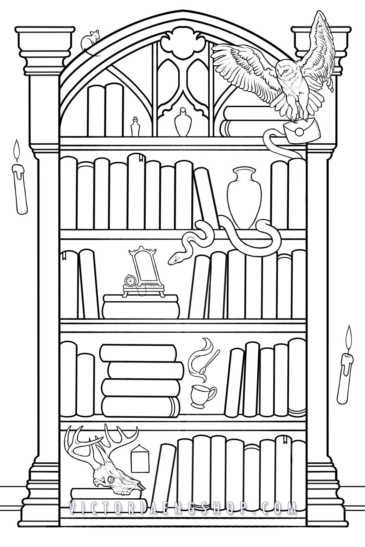 Magical bookcase tracker print â victoria eng