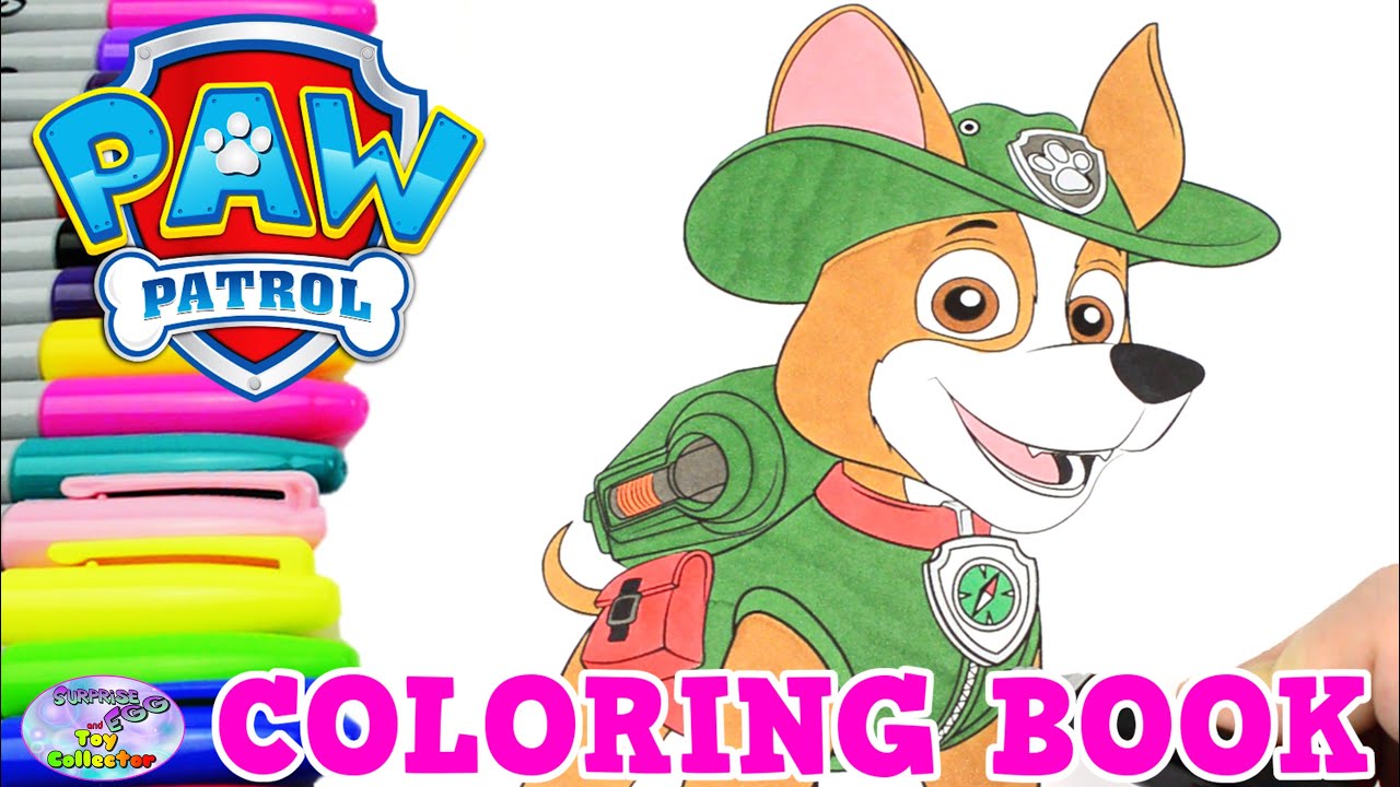 Paw patrol coloring book tracker episode show surprise egg and toy collector setc