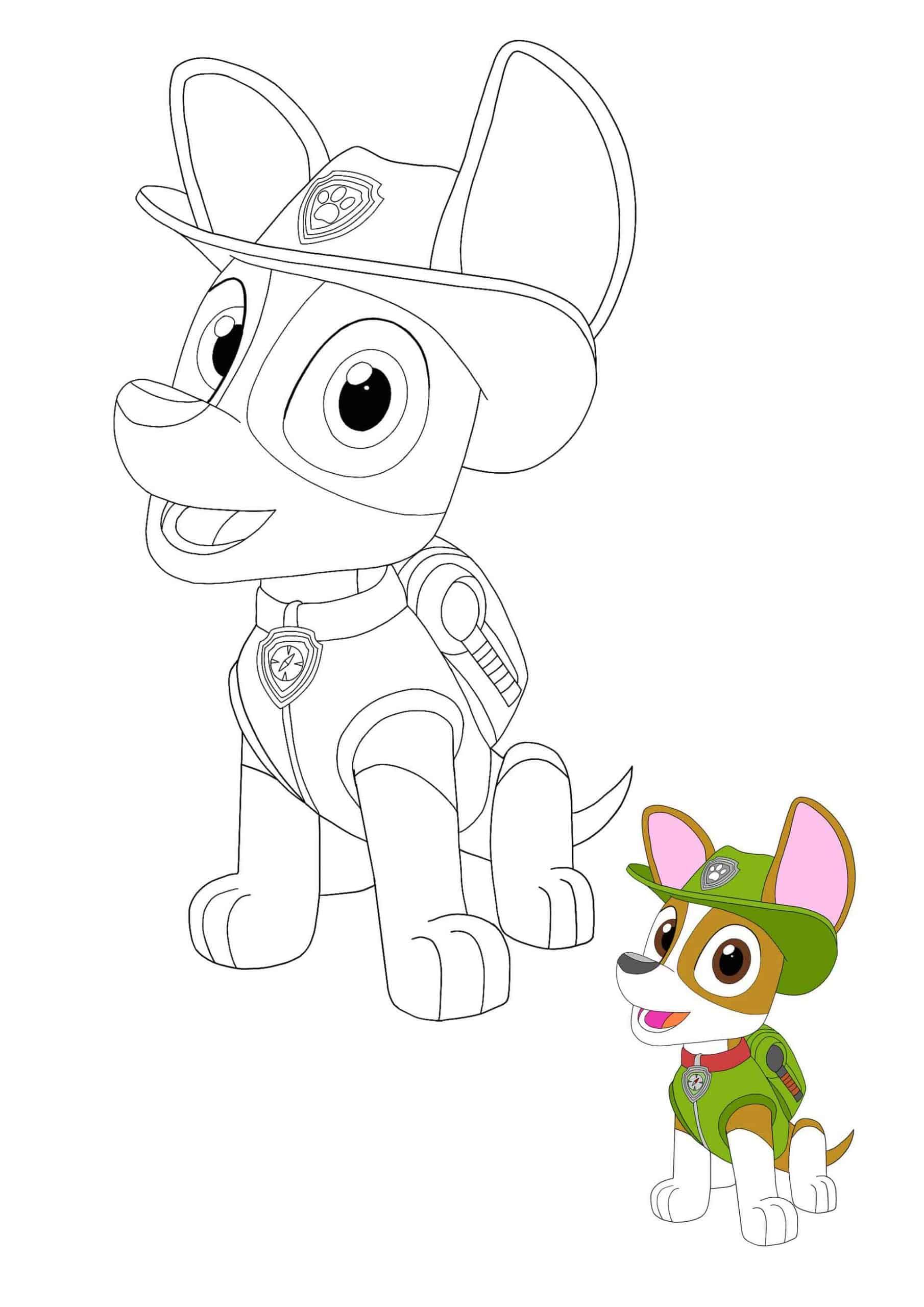 Paw patrol tracker coloring pages paw patrol coloring pages paw patrol coloring paw patrol tracker