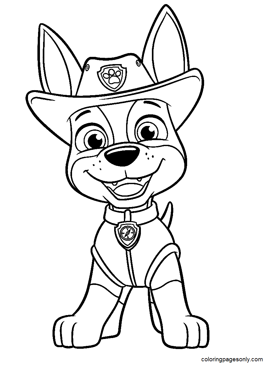 Tracker paw patrol coloring pages printable for free download