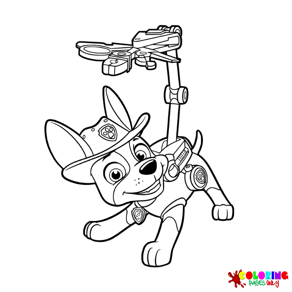 Tracker paw patrol coloring pages