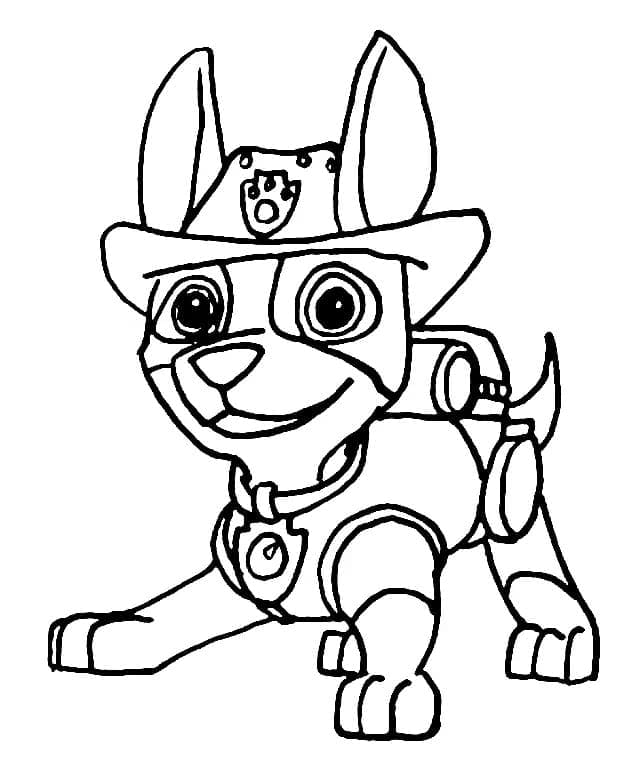 Tracker paw patrol image coloring page