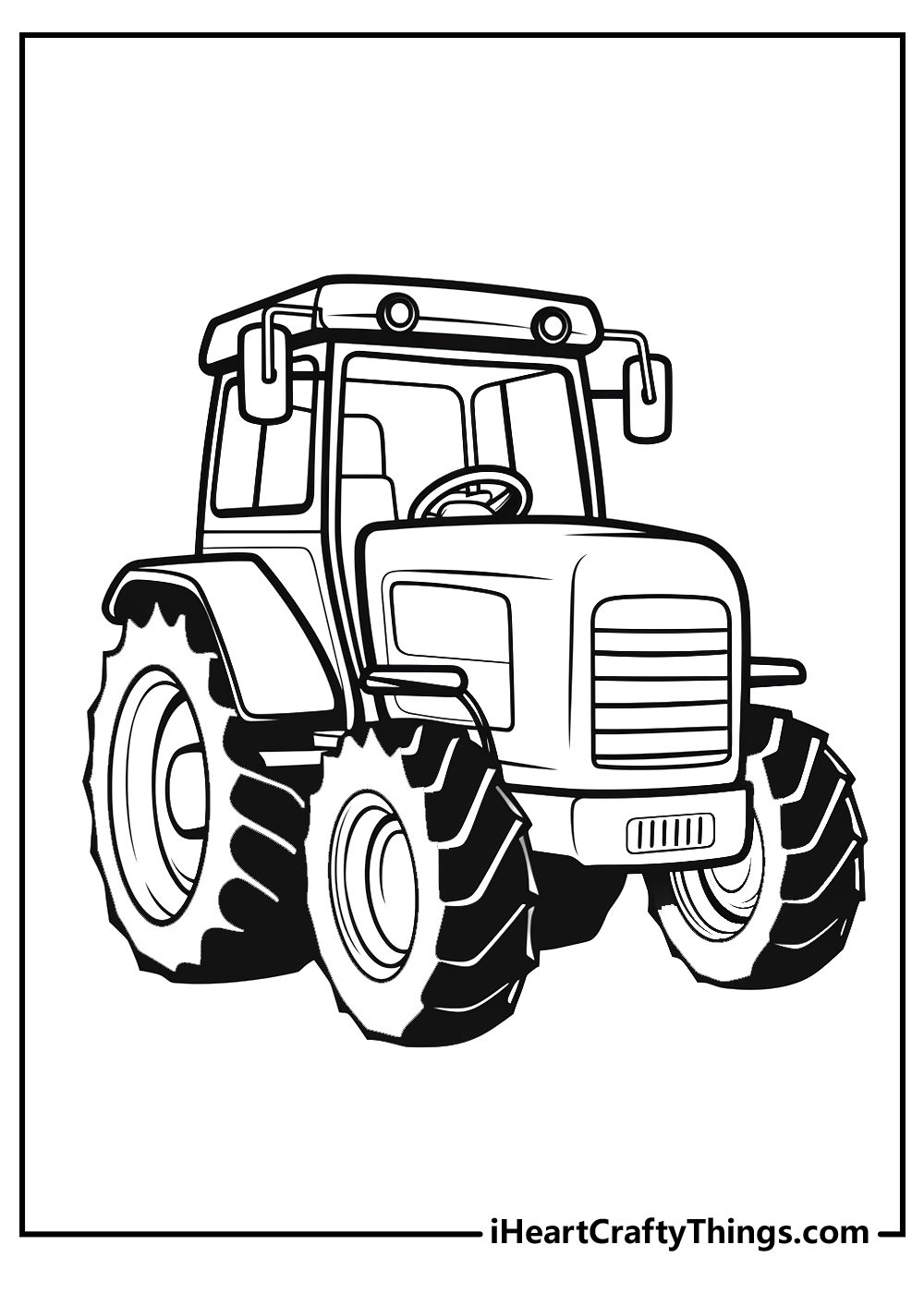 Tractor coloring pages free printables