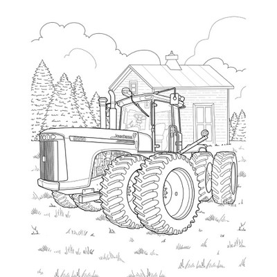 John deere green tractors coloring book detailed classic and modern tractors outback toys