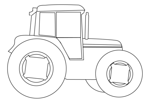 Coloring pages farm tractor coloring page