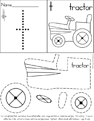 Tractor craft and letter t preschool lesson plan car safety seat belt buckle up