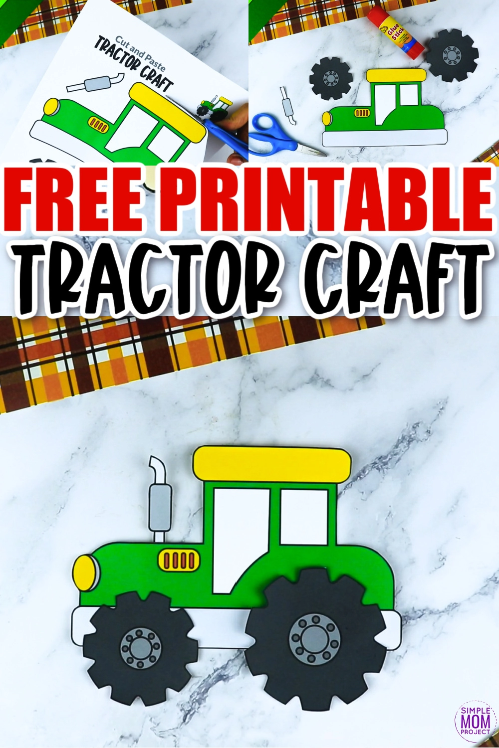 Free printable tractor craft template â simple mom project