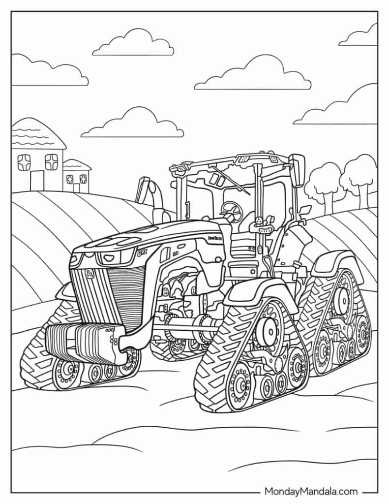 John deere coloring pages free pdf printables