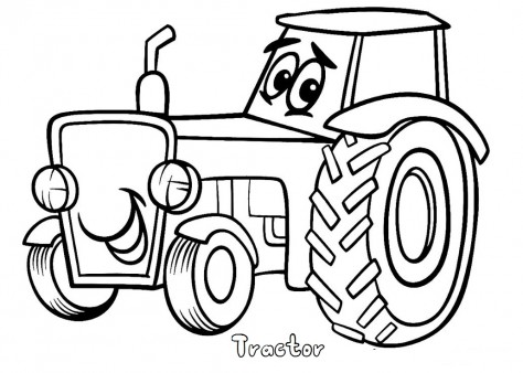 Print out tractor coloring pages